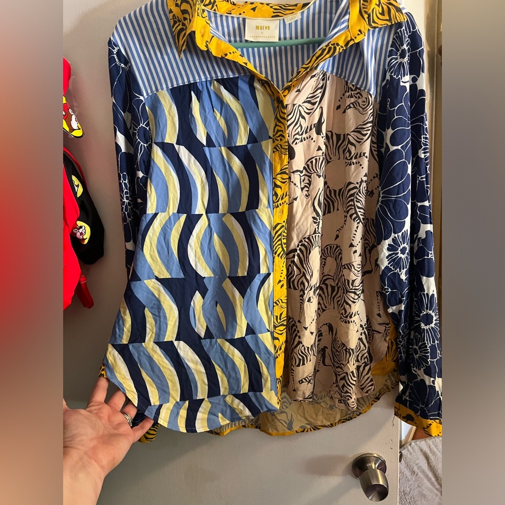 Anthropologie The Paz long sleeved button down shirt
